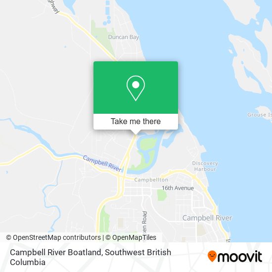 Campbell River Boatland map