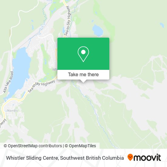 Whistler Sliding Centre map