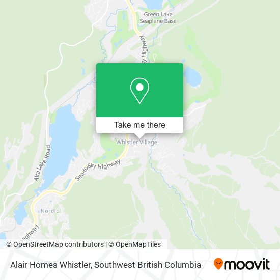 Alair Homes Whistler map