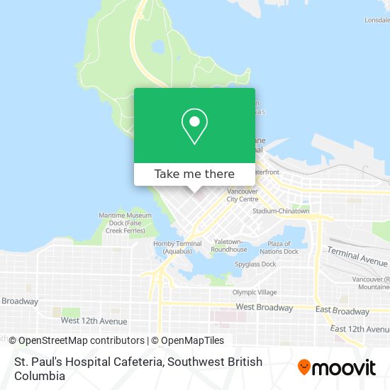 St. Paul's Hospital Cafeteria map