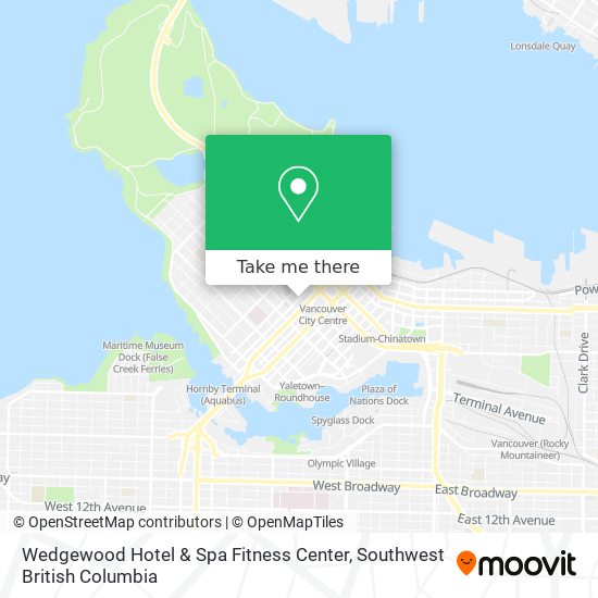 Wedgewood Hotel & Spa Fitness Center map