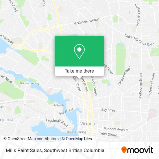 Mills Paint Sales map