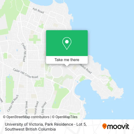 University of Victoria, Park Résidence - Lot 5 map