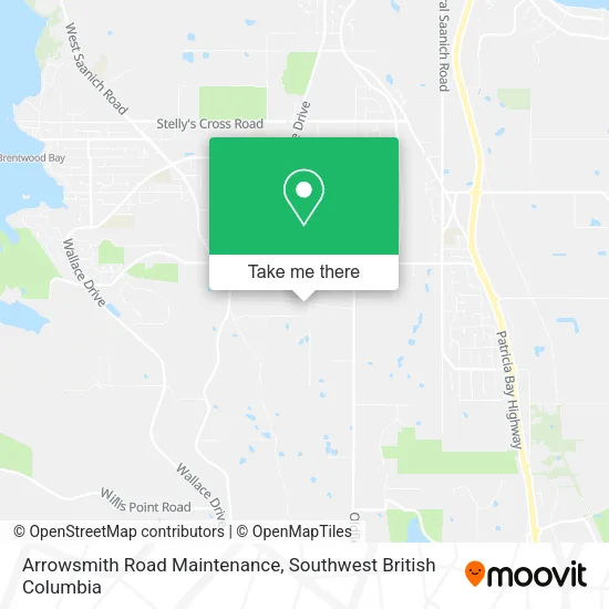 Arrowsmith Road Maintenance map