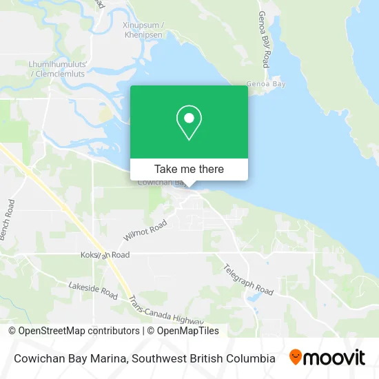 Cowichan Bay Marina map