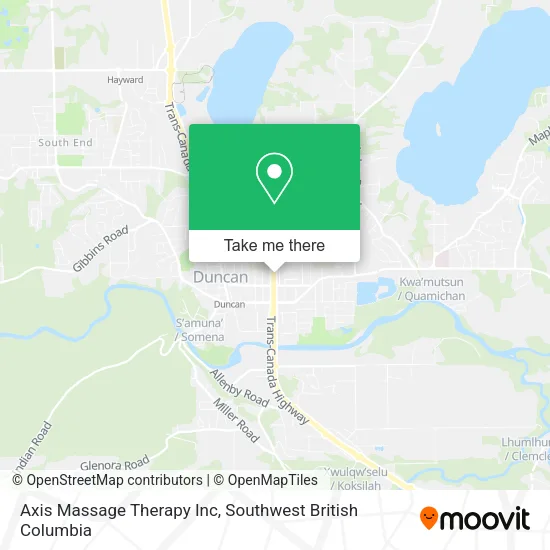 Axis Massage Therapy Inc map