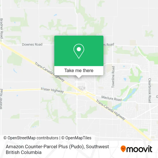 Amazon Counter-Parcel Plus (Pudo) map