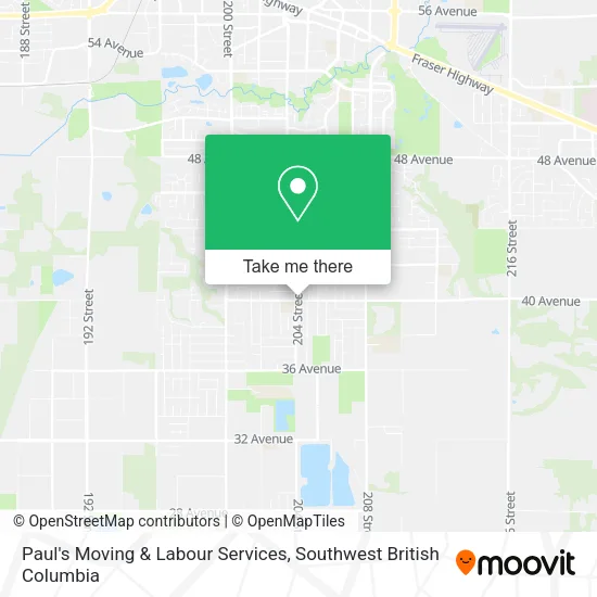 Paul's Moving & Labour Services map