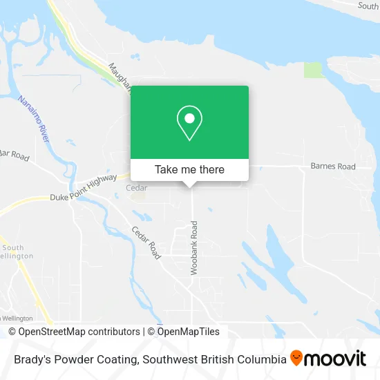 Brady's Powder Coating map