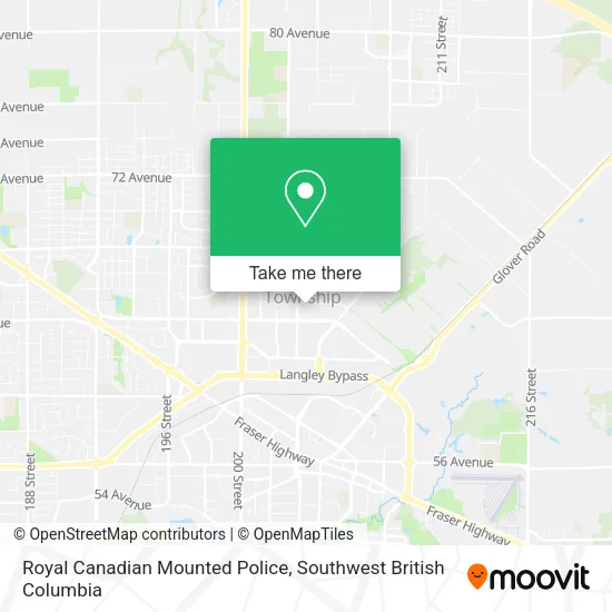 Royal Canadian Mounted Police map