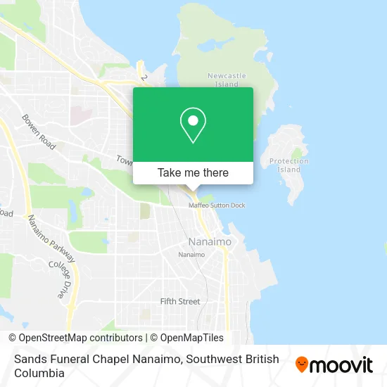 Sands Funeral Chapel Nanaimo map