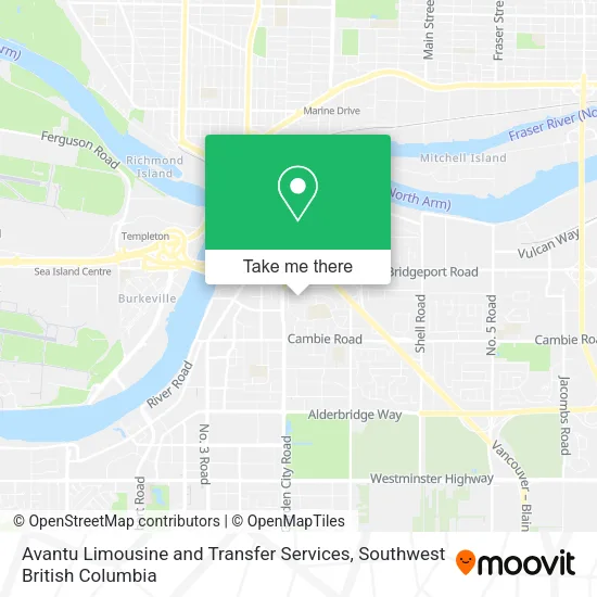 Avantu Limousine and Transfer Services map