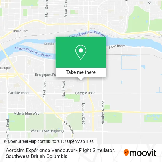 Aerosim Expérience Vancouver - Flight Simulator map