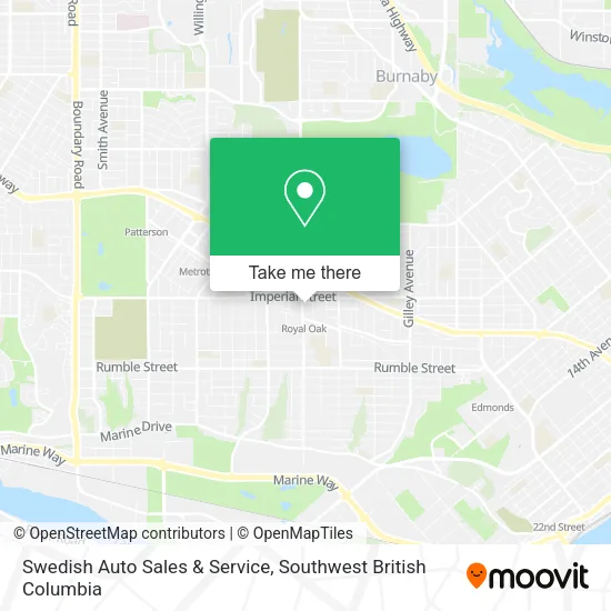 Swedish Auto Sales & Service map