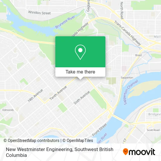 New Westminster Engineering map