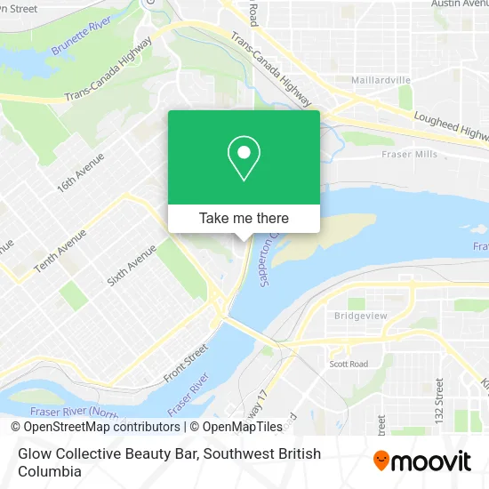 Glow Collective Beauty Bar map