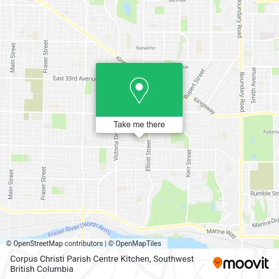 Corpus Christi Parish Centre Kitchen map