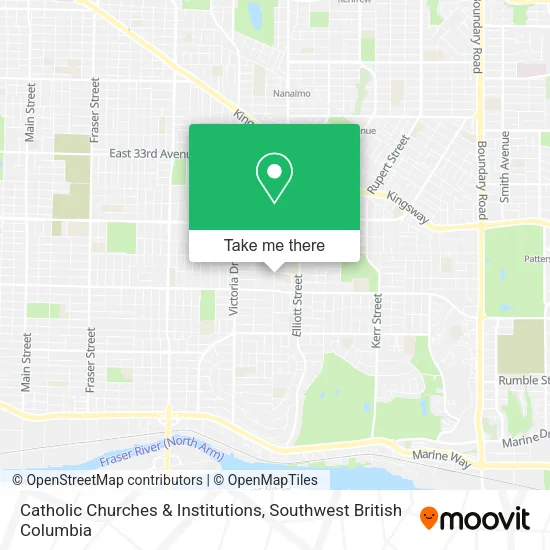 Catholic Churches & Institutions map