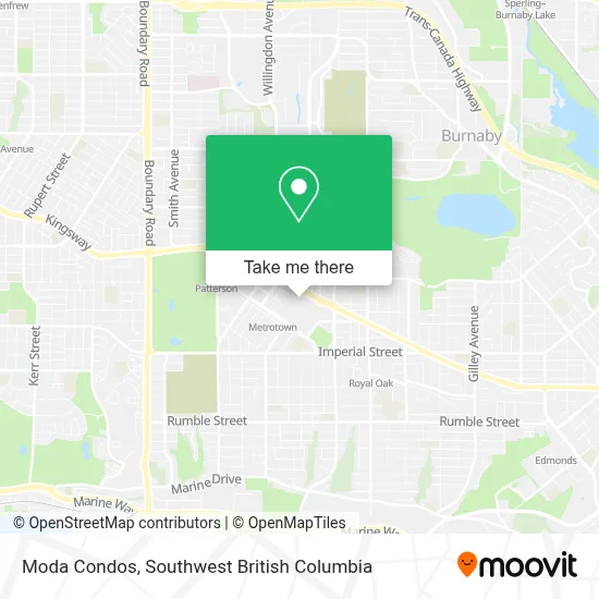 Moda Condos map