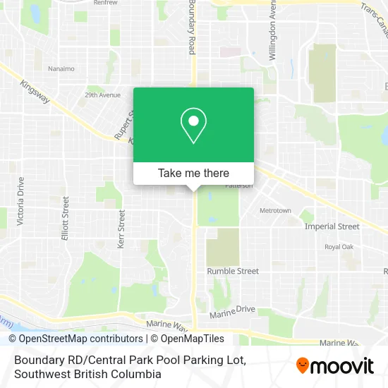 Boundary RD / Central Park Pool Parking Lot map