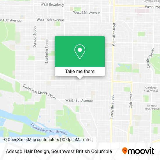 Adesso Hair Design map