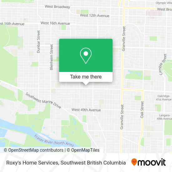 Roxy's Home Services map