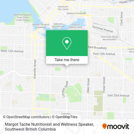 Margot Tache Nutritionist and Wellness Speaker map