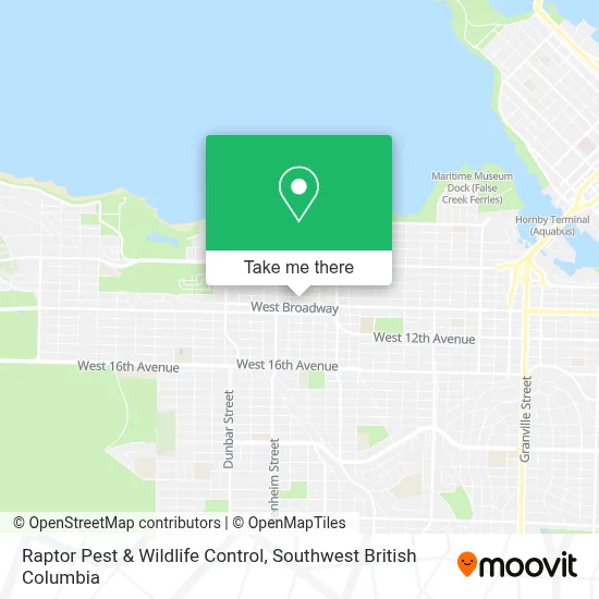 Raptor Pest & Wildlife Control map