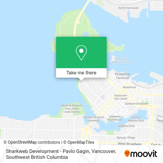 Sharkweb Development - Pavlo Gagin, Vancouver map