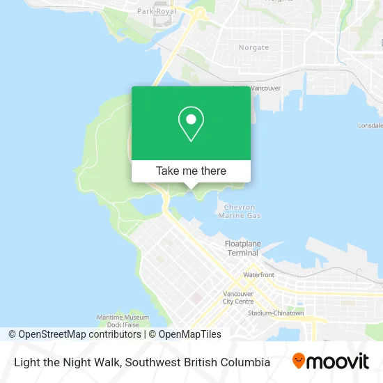Light the Night Walk map