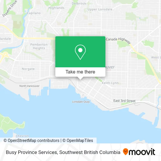 Busy Province Services map