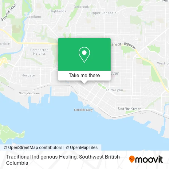 Traditional Indigenous Healing map