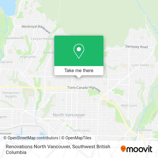 Renovations North Vancouver map