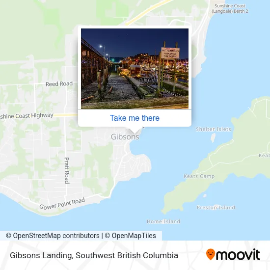 Gibsons Landing map