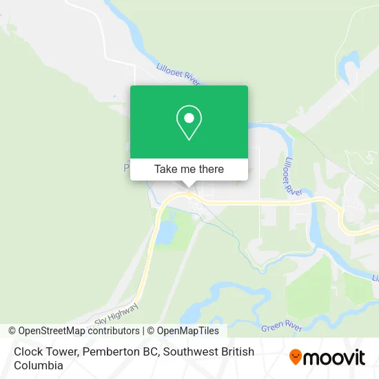 Clock Tower, Pemberton BC map