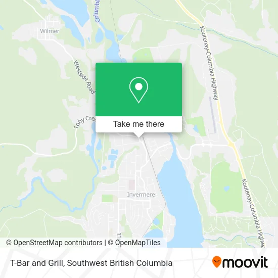 T-Bar and Grill map