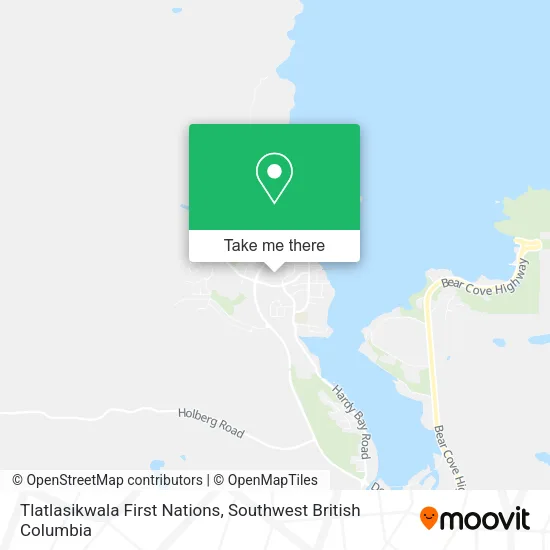 Tlatlasikwala First Nations map