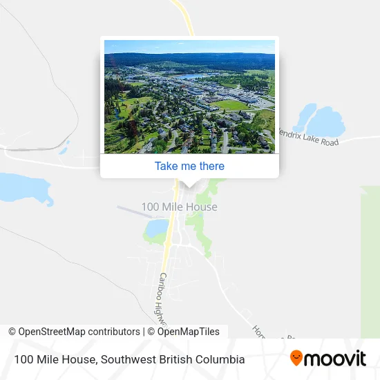 100 Mile House map