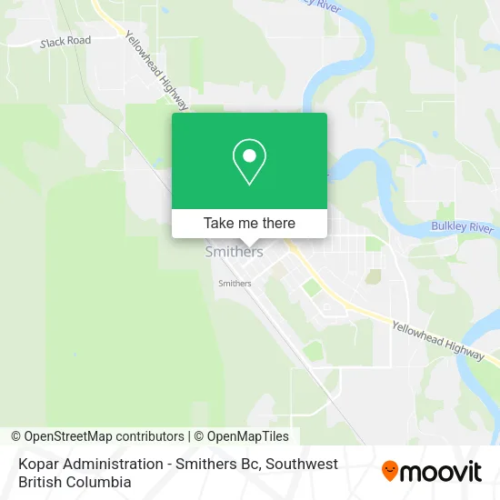 Kopar Administration - Smithers Bc map