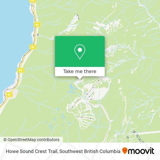 Howe Sound Crest Trail map