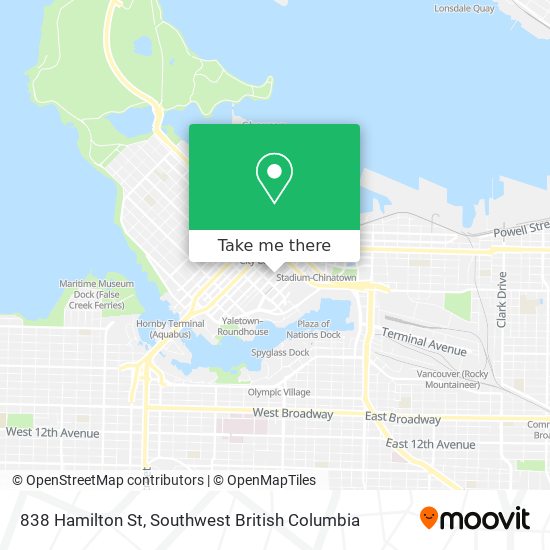 838 Hamilton St map