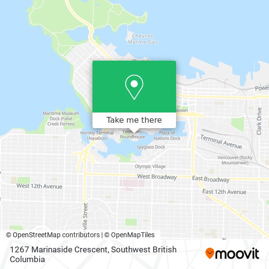 1267 Marinaside Crescent map