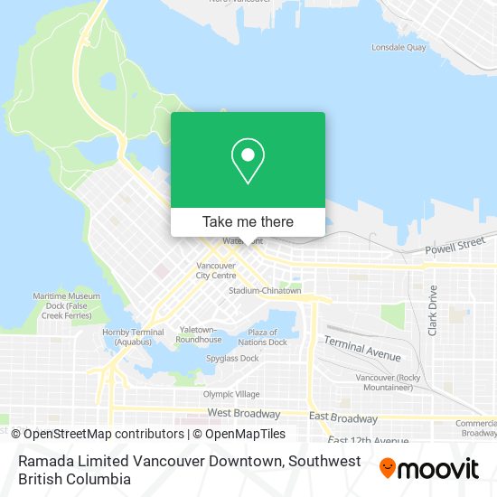 Ramada Limited Vancouver Downtown plan