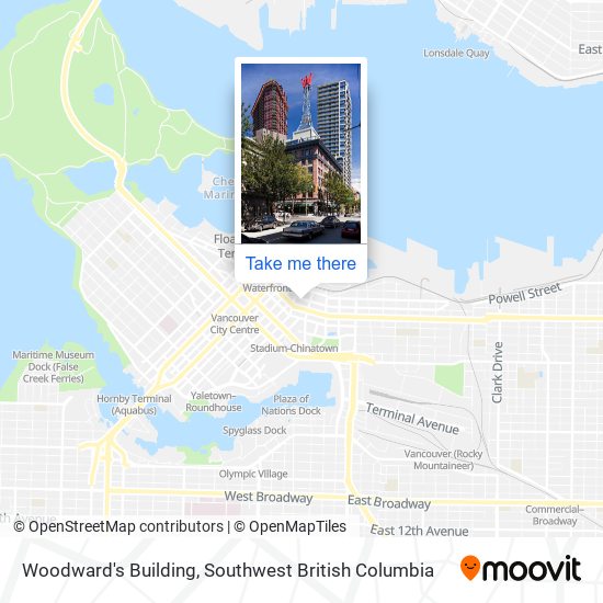 Woodward's Building map
