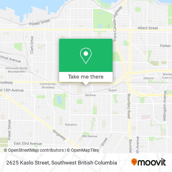 2625 Kaslo Street map