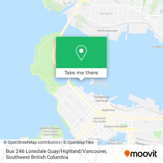 Bus 246 Lonsdale Quay / Highland / Vancouver map