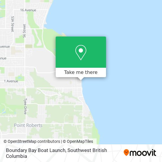 Boundary Bay Boat Launch map