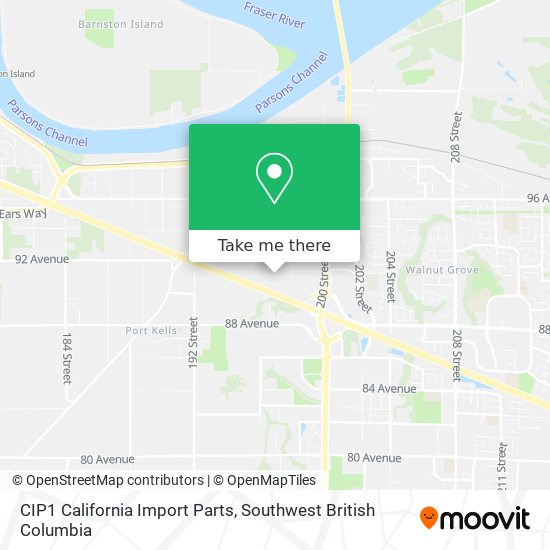 CIP1 California Import Parts map