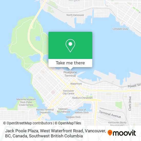 Jack Poole Plaza, West Waterfront Road, Vancouver, BC, Canada map