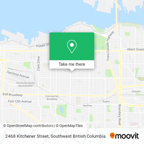2468 Kitchener Street map